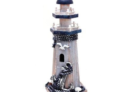 Wood Lighthouse Nautical Decor Tabletop Centerpiece Lighthouse Sculpture