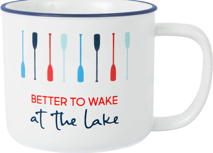 Pavilion - Better To Wake At The Lake - Large 17 Oz Stoneware Coffee Cup Mug