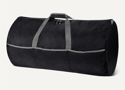 Amazon Essentials Extra Large Foldable Nylon Duffel Bag for Travel/Storage with Zippered Pockets, 32.4", 150L, 50-LBS Capacity, Black (Previously Amazon Basics)
