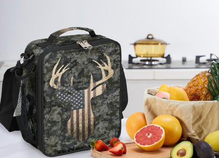 Pardick Deer Lunch Box for Kids Boys, School Reusable Insulated Lunch Bag
