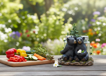 Comfy Hour 5 Inch Bear Salt and Pepper Shaker, Pine Tree, Set of 2