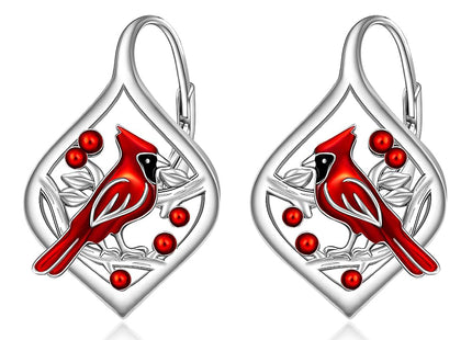 Cardinal Earrings for Women Red Cardinal Earrings Sterling Silver Bird Dangle Drop Jewelry Mothers Day Christmas Memorial Sympathy Valentine's day Gifts