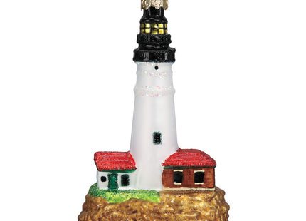 Old World Christmas Portland Head Lighthouse Glass Ornament Free Box 20117 New