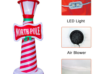 Poptrend 6FT Inflatable Christmas Decorations Inflatable Lighthouse Xmas Blow Up Decor for Yard Lawn Home with LED Christmas Lights