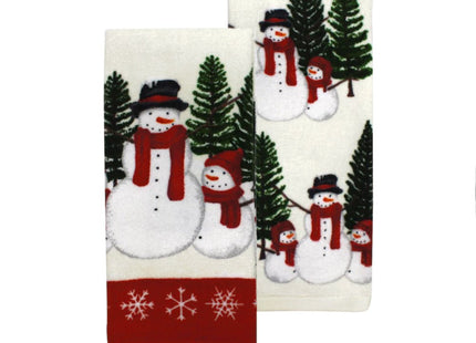 St. Nicholas Square Scenic Snowman Kitchen Towel 2-pk.