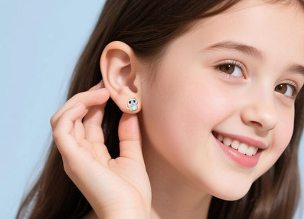 Dreamboat Squirrel Stud Earrings for Women 925 Sterling Silver Hypoallergenic Moonstone Squirrel Animal Jewelry Gifts for Sensitive Ears