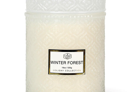 Forest Candle - Large 19oz White Scented Christmas Candle, 88hr Burn Time, Perfect for Home Decor & Gifts