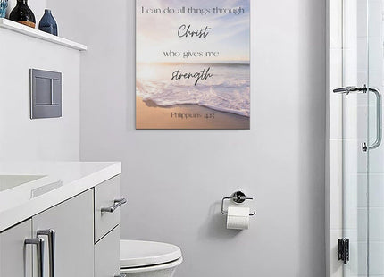 Tijuboni Coastal Christian Bible Verse Wall Art 16"x20"