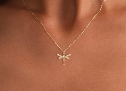 GUOKE Gold Dragonfly Necklaces for Women, Dragonfly Pendant Jewelry Gifts