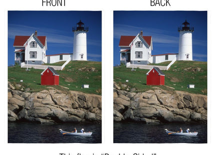Nubble Lighthouse Maine ME 30x40 Double-Sided, or Wall, Indoor/Outdoor
