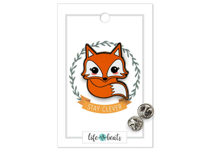 Clever Fox Enamel Pin