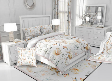Feelyou Jungle Animal Kids Comforter Set Twin Size Deer Bedding Set Cabin