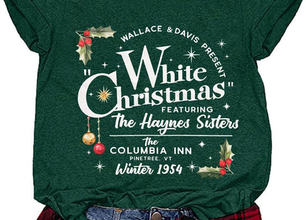 Christmas Shirts for Women Santa Christmas Pine Tree T-Shirt Green