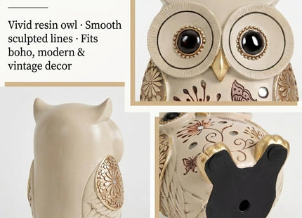 Xintim Owl Figurine for Home Decor, Owl Statue and Cute Owl Whimsical Decor