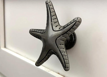 KYIEN 6Pcs Nautical Beach Sea Style Themed Starfish Shape Cabinet Knobs Furniture Decorative Pulls Drawer Knobs Dresser Handles Cabinet Decoration Pulls