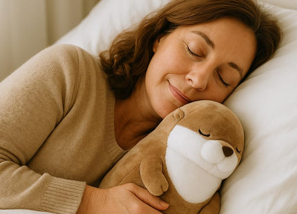WEIGEDU Sleeping Otter Stuffed Animals Plush Toys, 12 inches
