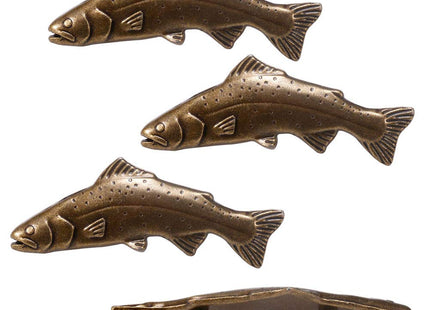 SCRTB 4Pcs Fish knobs for Door Cabinet Closet Drawer Cupboard Dresser Wardrobe Furniture Kitchen Handle for Home Office Kitchen Pull