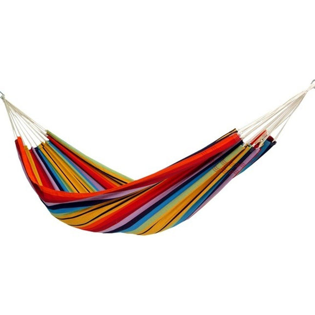 BYER OF MAINE Barbados Hammock, Authentic Brazilian, Rainbow, Recycled Cotton/Polyester Blend, 134" L x 58" W, Holds up to 330lbs