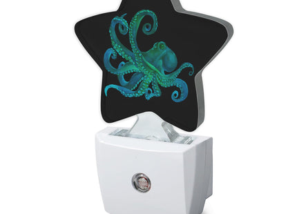 Losthll Green Octopus Night Light Plug-in Dusk to Dawn Smart Sensor White Led Nightlight for Bedroom Bathroom Kitchen Hallway Stairs Energy Efficient Decor Desk Lamp