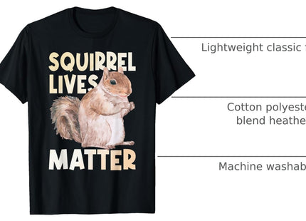Squirrel Lives Matter - Squirrel Lover Funny Animal Lover T-Shirt, Men, Black, 3X-Large