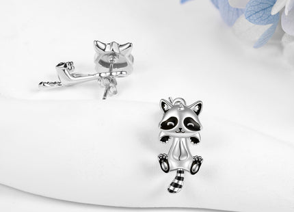 VONALA Raccoon Earrings for Women 925 Sterling Silver Raccoon Jewelry Gifts