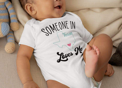 Someone in Maine Loves Me Long Distance Baby Gift State to State Bodysuit Infant One Piece NB White