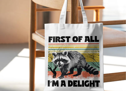 CSHVJ Sarcastic Raccoon Tote Bag Funny Raccoon Gifts for Women Beach Bag