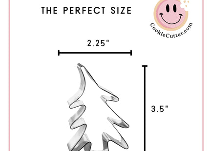 Foose Pine Tree Cookie Cutter 3.5 Inch –Tin Plated Steel Cookie Cutters – Pine Tree Cookie Mold