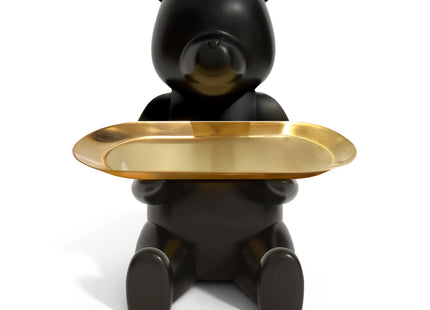 Keyper Bear Key Bowl & Decorative Bowl for Entryway Table, Bear Key Holder & Catch All Tray, Decorative Dish for Keys, Jewelry & Candy, Cute Housewarming Gift, Apartment Home Decor (Matte Black)
