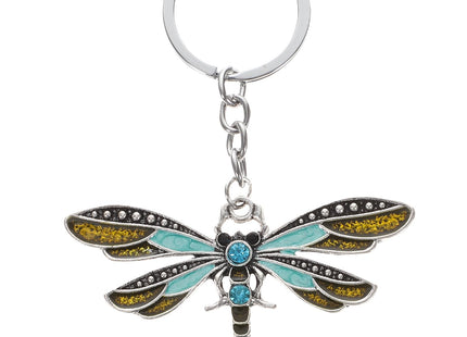 PRETYZOOM Dragonfly Keychain, Rhinestone Dragonfly Bag Charms Butterfly Purse Hanging Pendant Key Holder for Women