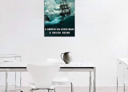 Sailboat Canvas Wall Art Inspirational Motivational Entrepreneur Quotes Posters Painting Modern Picture Print Decor for Office House Home Framed 24" W x 36" H