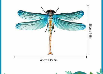 Songjum 3 PCS Metal Dragonfly Wall Decor with Legs Metal Dragonfly Wall Art for Home Bedroom Garden Indoor and Outdoor Decorations