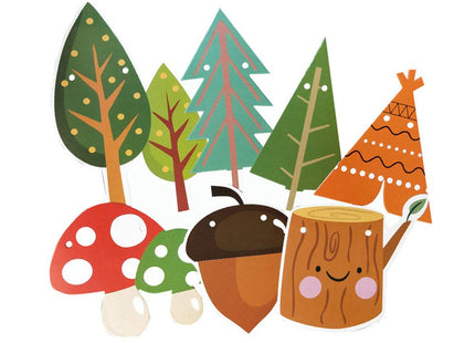 Woodland Party Decorations Woodland Happy Birthday Banner with Forest Animal Bunting Garland for Kids Boys Girls Woodland Birthday Party Supplies