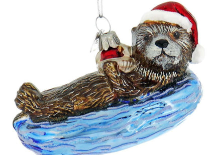 Noble Gems Sea Otter Glass Christmas Tree Ornament NB1553