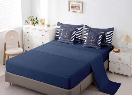 Feelyou Anchor Comforter Set Queen Size for Boys Girls Teens 7 Pieces Ocean