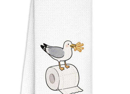YTRGI Seagull Hand Towels - Seagulls Gifts for Bird Lovers, Seagull Bird Decor, Coastal Nautical Beach Sea Gull Decorative Hand Dish Tea Towels for Kitchen Bathroom, 16x24 Inch