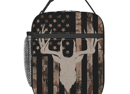 Yilad Camo Deer Hunting Lunch Box Insulated Reusable Lunch Bag Cooler Bag For Women Men Work Picnic Hiking
