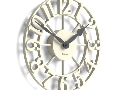 JONES CLOCKS® Lighthouse wall Clock | Sculptural Skeleton Clock | Cream