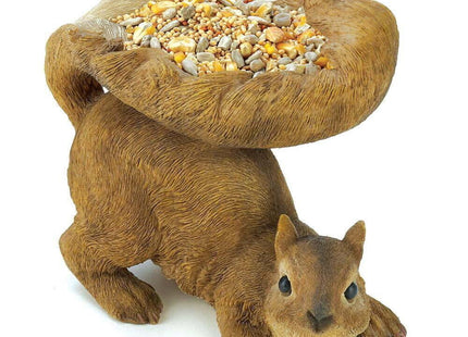 Gifts & Decor Woodland Brown Squirrel Outdoor Birdfeeder