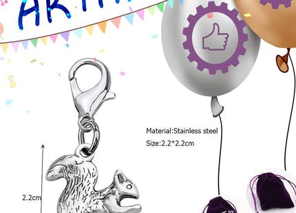 AKTAP Squirrel Lover Gift Squirrel Zipper Pull Squirrel Jewelry Animal Lover Gift For Best Friend