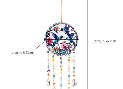 Hummingbird Suncatcher with Crystal Prism, Hummingbird Gift for Women Girl