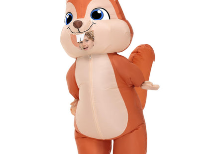 Spinosaurus Inflatable Squirrel Costume Kids Thanksgiving Inflatable Costume Christmas Blow Up Squirrel Costumes Halloween Inflatable Suit for Boys Girls