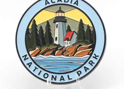 Stunning Black Nickel US | Canada National Park Fridge Magnet for Nature Enthusiasts, Gift,Destination (National Parks), Collectible Souvenirs, National Parks Gifts (Acadia)