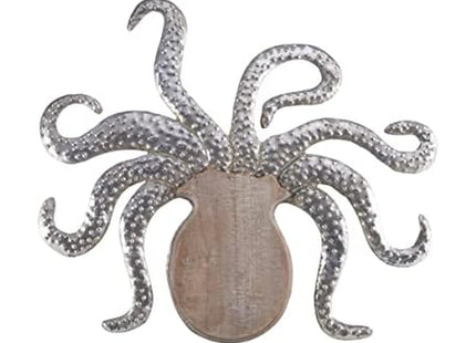 Elements Metal and Wood Octopus Wall Decor - 19 Inch
