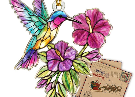 Hummingbird Gifts for Women, Stained Glass Effect Hummingbird Ornament 2026
