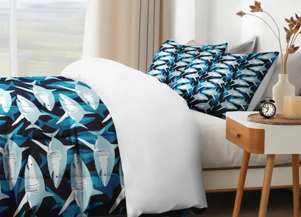 Boewywh Queen Comforter Set, 3 Pieces Shark Ocean Bedding, All Season