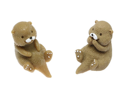 ZYAMY 8pcs Miniature Otter Statue Small Animal Shape Decoration DIY Micro Landscape Otter Fairy Garden Supplies