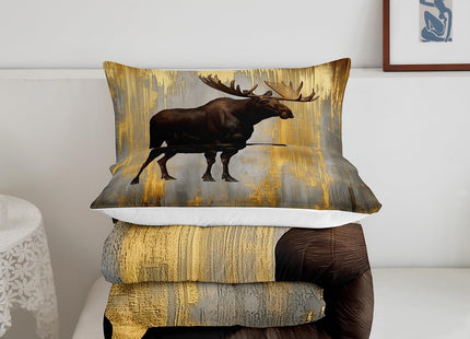 Erosebridal Moose Comforter Set Twin Rustic Woodland Wildlife Bedding Set