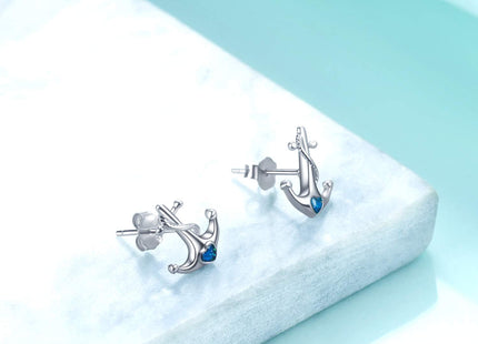 YFN Anchor Earrings Sterling Silver Anchor Stud Nautical Jewelry for Women