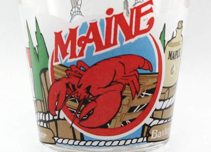 World By Shotglass Maine 3 View Shot Glass